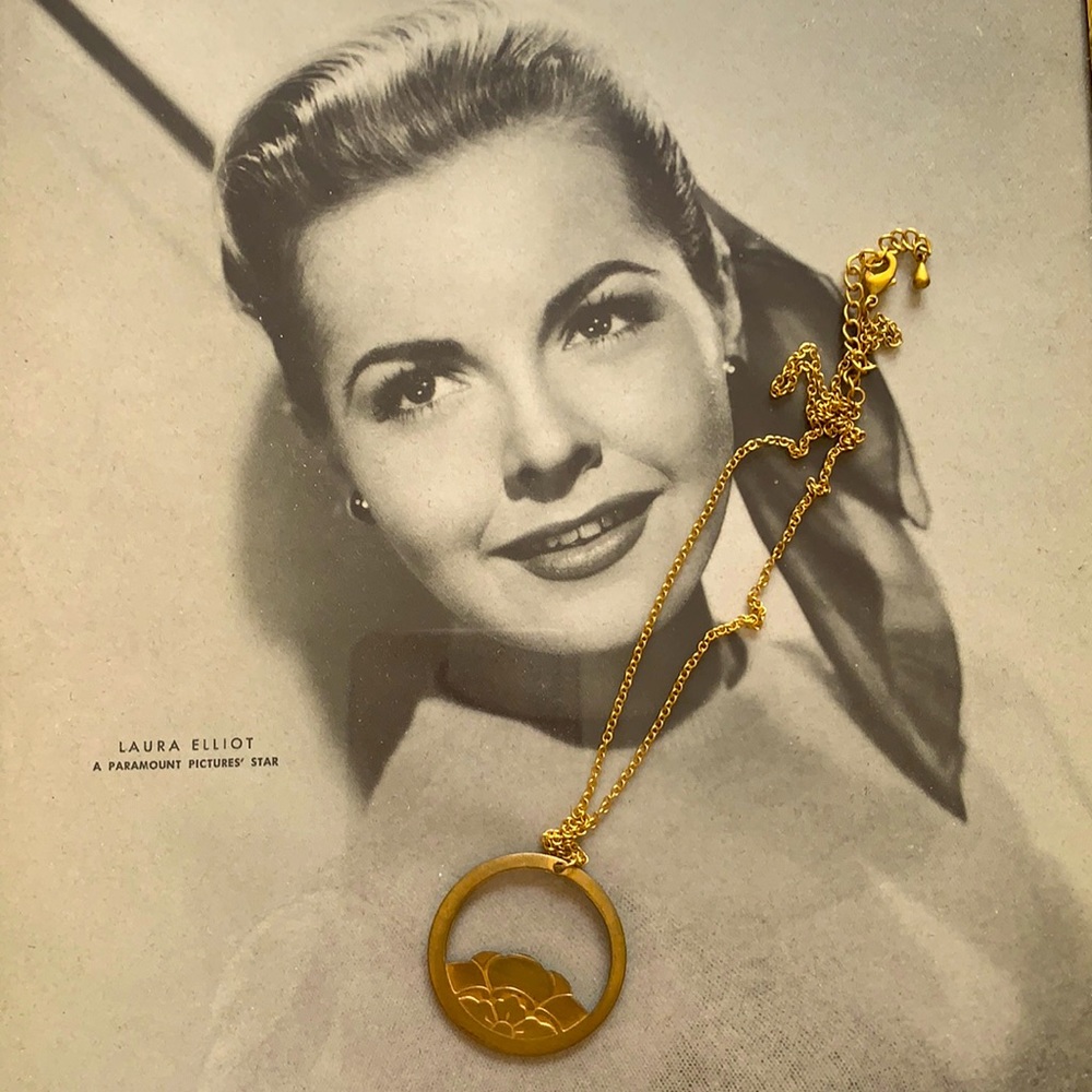 Vintage Lotus Necklace